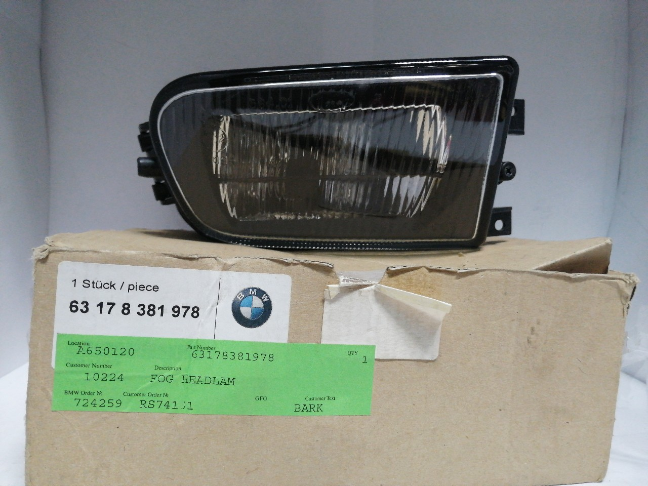 Купить запчасть BMW - 63178381978 ФАРА ПРОТИВОТУМАННАЯ