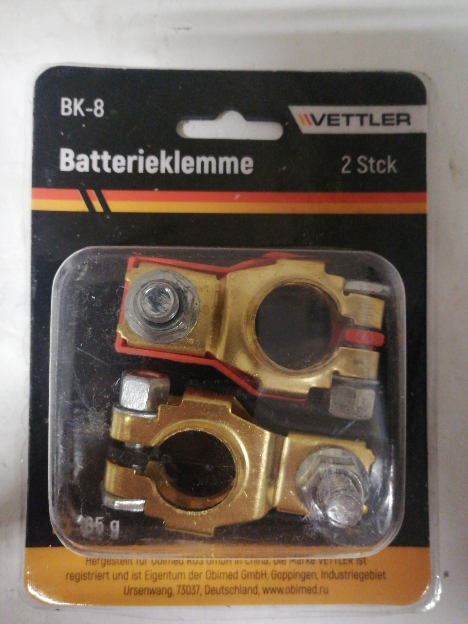 Купить запчасть VETTLER - BK8 Клемма АКБ медь, винт-гайка (комплект 2 шт.) VETTLER