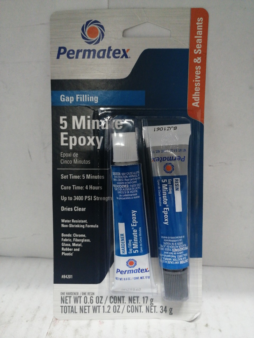 Купить запчасть PERMATEX - 84201 Клей Эпоксидный МНОГОФУНКЦИОНАЛЬНЫЙ (5мин) (тюбики 17г.+34г.).